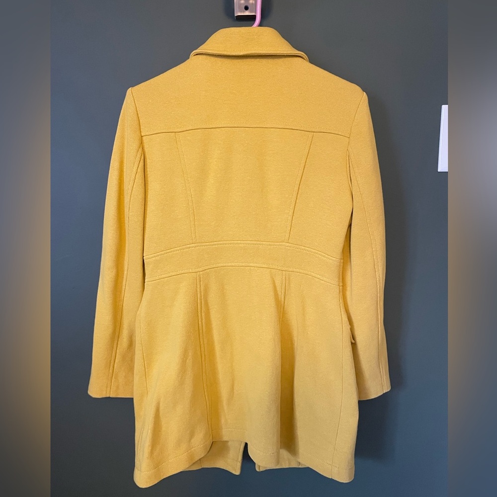 I.N.C. International Concepts Women’s S Yellow Lined Silver Pocket Trench Coat - Picture 2 of 11